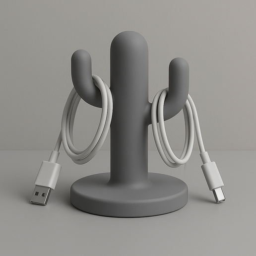 Desert Silhouette  Cactus USB Cable Organizer