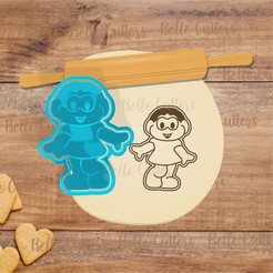 Magali-Biscoito-6cm.png Archivo STL Cortador/sello Magali・Plan de impresión en 3D para descargar