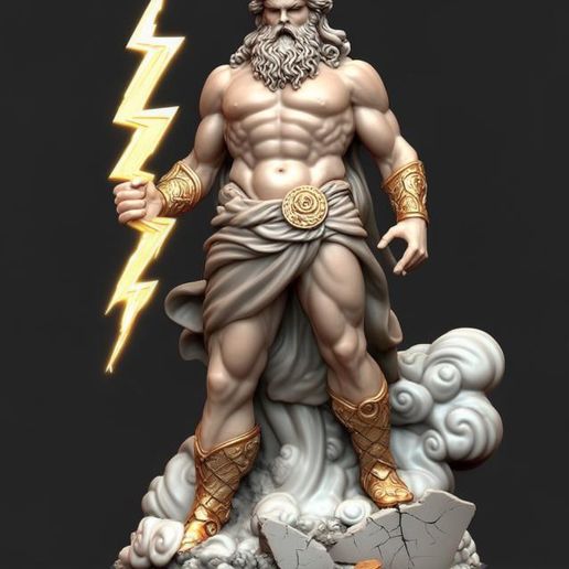 🏛️ Zeus Statue・ STL File for 3D printing・Cults