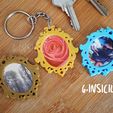 Rounded.jpg Free STL file Keychain Baroque photoframe・Object to download and to 3D print