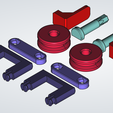 HeatInsertPress_CAD_small_parts.png Heat insert press no tools needed no metric screws required