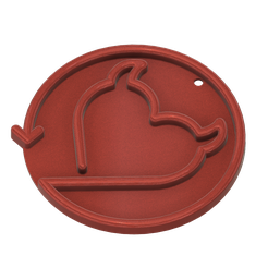 Horned-Heart-circle-keychain.png Archivo STL gratis Llavero Corazón diabólico・Plan de la impresora 3D para descargar