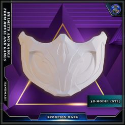 001-PREVIE.jpg 3D-Datei Skorpion-Maske "Großmeisterliche Macht" (Mortal Kombat 1)・3D-Drucker-Vorlage zum herunterladen
