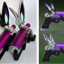 Screenshot_2.png STL file Miss fortune battle bunny weapon・3D printing model to download