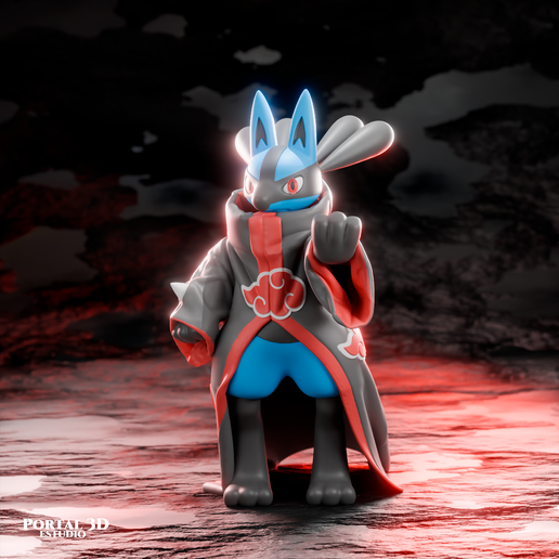 👾 Lucario Akatsuki・Archivo STL para Impresión 3D・Cults