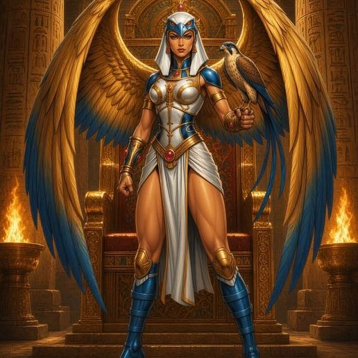 Goddess Isis: Winged Protector of Egypt (3D Printable Fantasy Statue)