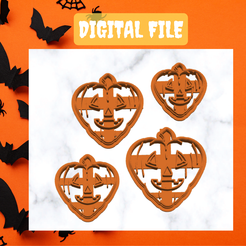 Add-a-heading-49.png Heart Pumpkin  3d STL Files For Polymer Clay Cutters