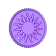 Sun--coin.stl Sun relif coin 3D print model
