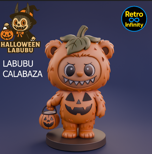 🎃 Labubu pumpkin / Labubu pumpkin - Halloween 3D figure Retro