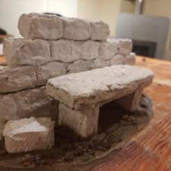 Stone benches for santon 7cm