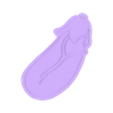 Eggplant emoji v3.stl Naughty eggplant emoji bath bomb mould