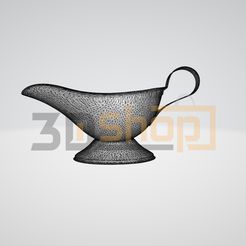 sauciere_main1.jpg 3D file Sauciere - Kitchen tool, Kitchen equipment, tableware, food, serving dishes, decoration, 3D Scan, STL File・3D printer design to download
