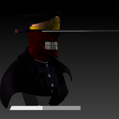 ZBrush-Document-2.png STL-Datei Katana Man from Chainsaw Man bust・Design für 3D-Drucker zum herunterladen