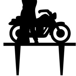 pareja-moto.jpg Archivo STL Cake Topper Adorno Torta - Pareja en moto・Plan de impresora 3D para descargar
