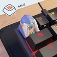 keycap_ASHE.jpg TECLA ASHE - LEAGUE OF LEGENDS - TECLADO MECÂNICO