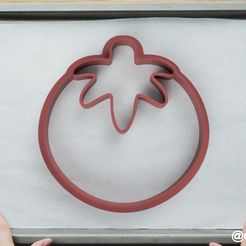 Cutter_tomato.jpg Archivo STL Formularios para galletas y pan de jengibre Tomate・Diseño imprimible en 3D para descargar