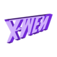 X-MEN Standalone Text.stl Classic X-Men Comic Logo | Free-standing 3D X-MEN logo