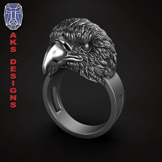 Eagle version 1 Ring jewelry 3D model