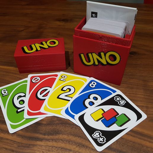 UNO Box - Multi Color - Space for Cards and Instructions - 3D model önizlemesi