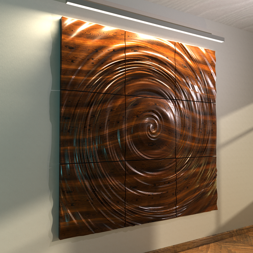 r-2.png Decorative wall panel for CNC router or 3D printer, STL file.Download files.