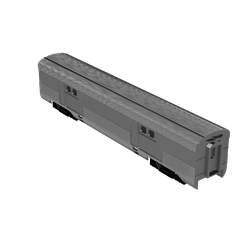 Streamliner_baggage-v5.png Fichier STL Santa Fe Streamliner h0 fourgon à bagages・Modèle imprimable en 3D à télécharger, askamodels