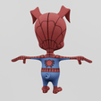 Renders0007.png Piter Porker Spiderham Spiderman Spiderman Spiderverse Textured Lowpoly