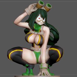 1.jpg 3D file TSUYU ASUI SEXY VERSION MY HERO ACADEMIA STATUE CHARACTER ANIME GIRL 3d print・3D print object to download