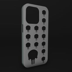 2023-02-16_20-07.jpg STL file The Punisher Iphone 14 Case・Model to download and 3D print