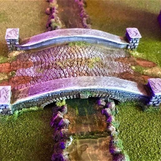 🌉 Stone Bridge for Wargaming River HotT・Free STL File for ・Cults