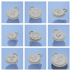 BeFunky-collage.png Descargar archivo STL pack llavero símbolo del zodiaco medallón • Modelo imprimible en 3D, ARTMANS