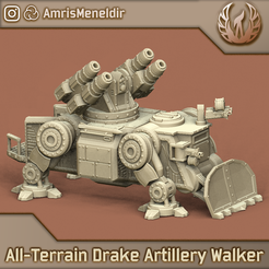 AT-DAW-1.png Descargar archivo STL Caminante de artillería Drake todoterreno/Caminante antiaéreo lerneano todoterreno • Objeto para impresora 3D, AmrisMeneldir