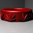 Cannabis-ashtray.1A.jpg Cannabis themed 3D Printed Cup Holder for Used Tea Bags and Teaspoons.