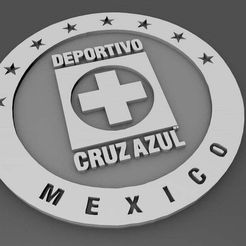 cruz_azul.jpg Free STL file Liga MX - Cruz Azul - easy print・3D printer model to download