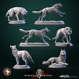wolfes.png Wolves 6 miniatures set 32mm