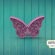 CUTTERDESIGN Dy COOKIE CUTTER MAKER Fichier STL Papillon ajouré Découpeur de biscuits M2・Plan pour imprimante 3D à télécharger