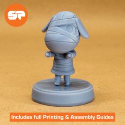 Cults_1.jpg STL file Animal Crossing Lucky 3D Model - Amiibo Scale - 3d Printable Animal Crossing New Horizons Figure・Model to download and 3D print