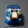 resin-cap.png Arctic Penguin floating keycap and artisan base for Cherry MX R1 support free