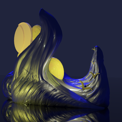VANGOGH-low.png Sculpture inspired by the Starry night of Van Gogh