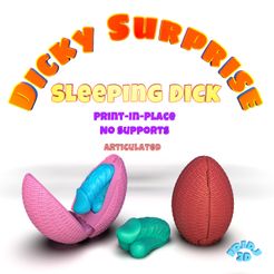 dickySurprise_sleeping_dick.jpg STL-Datei Dicky Surprise Schlafender Schwanz・3D-druckbares Modell zum Herunterladen