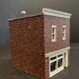 IMG_E2463.jpg HO Scale brick commercial building "The Spencer Building"