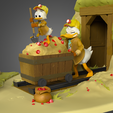 tbrender_010.png Ducks Tales diorama Scrooge Mc Duck Donald duck Huey Duey Luey