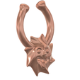 Fem-jewel-56-v1-06.png STL file fake Nose hook "Incubus" FAKE NIPPLE Clamps Pendant PIERCING Female Septum Barbaella male Non-Piercing Body Jewellery Bondage Weight femJ-56 3d print cnc・3D printable model to download