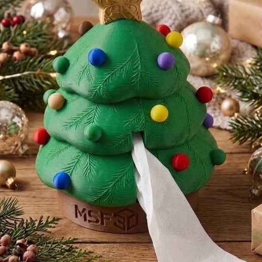 Árbol de Navidad Dispensador de Papel Higiénico
