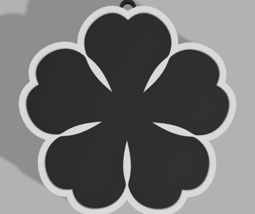 ☘️ Black Clover five-leaf clover keychain v2・Free STL File for