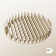 ARR96-15.jpg ARR96-15 Rack With Louvers | Sloted Rack for Modular Stacking Storage Boxes | Printable Objects - Infinite Containers | stl file for 3d printing