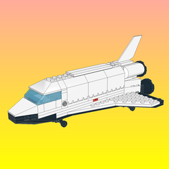 Шаблон-02.png OBJ file NotLego Lego Shuttle Model 509・Model to download and 3D print