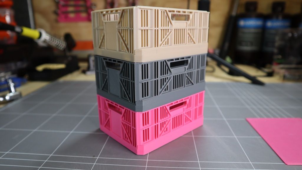 IMG_70932.jpg Download free STL file Miniature Collapsible Crate • 3D printer model, electrosync