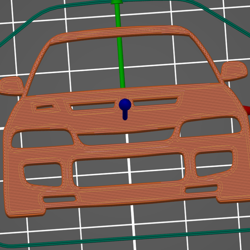Mitsubishi Lancer EVO III EVO 3 key silhouette 3D model