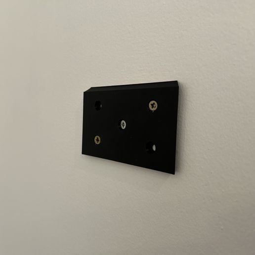 hook-plate.jpeg Gancho de pared doble con tornillos invisibles [FDM FRIENDLY, SUPPORTLESS].