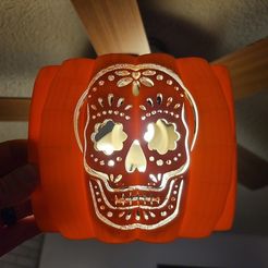 20220329_071748.jpg Free 3D file Jack-O-Lantern Sugar Skull Face・3D printable object to download